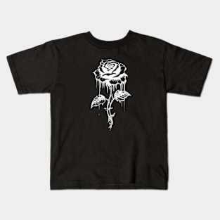 Ai Art | Melting Rose Flower Kids T-Shirt